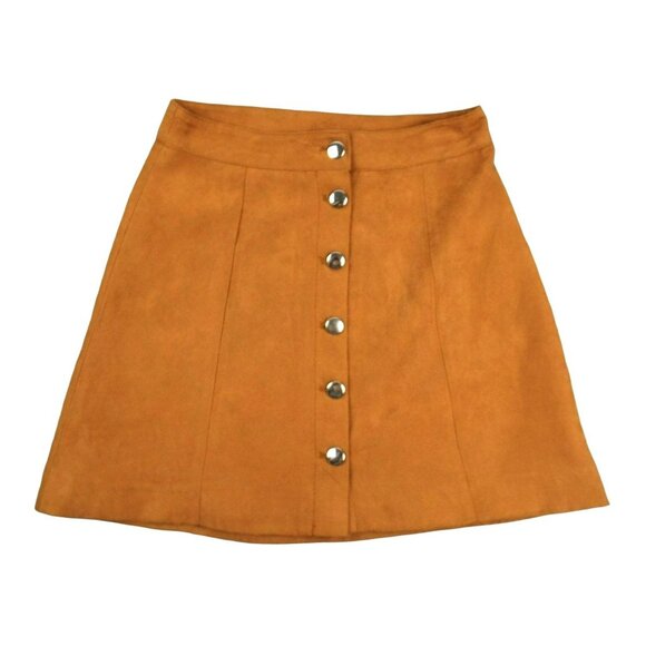Divided H & M Woman's Faux Suede A-Line Skirt Light Rust Color Size 4 JH959 - Picture 1 of 5